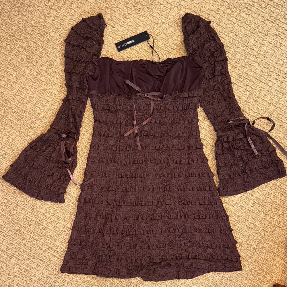 Fashion Nova Ruffled Dress - Picture 2 of 3